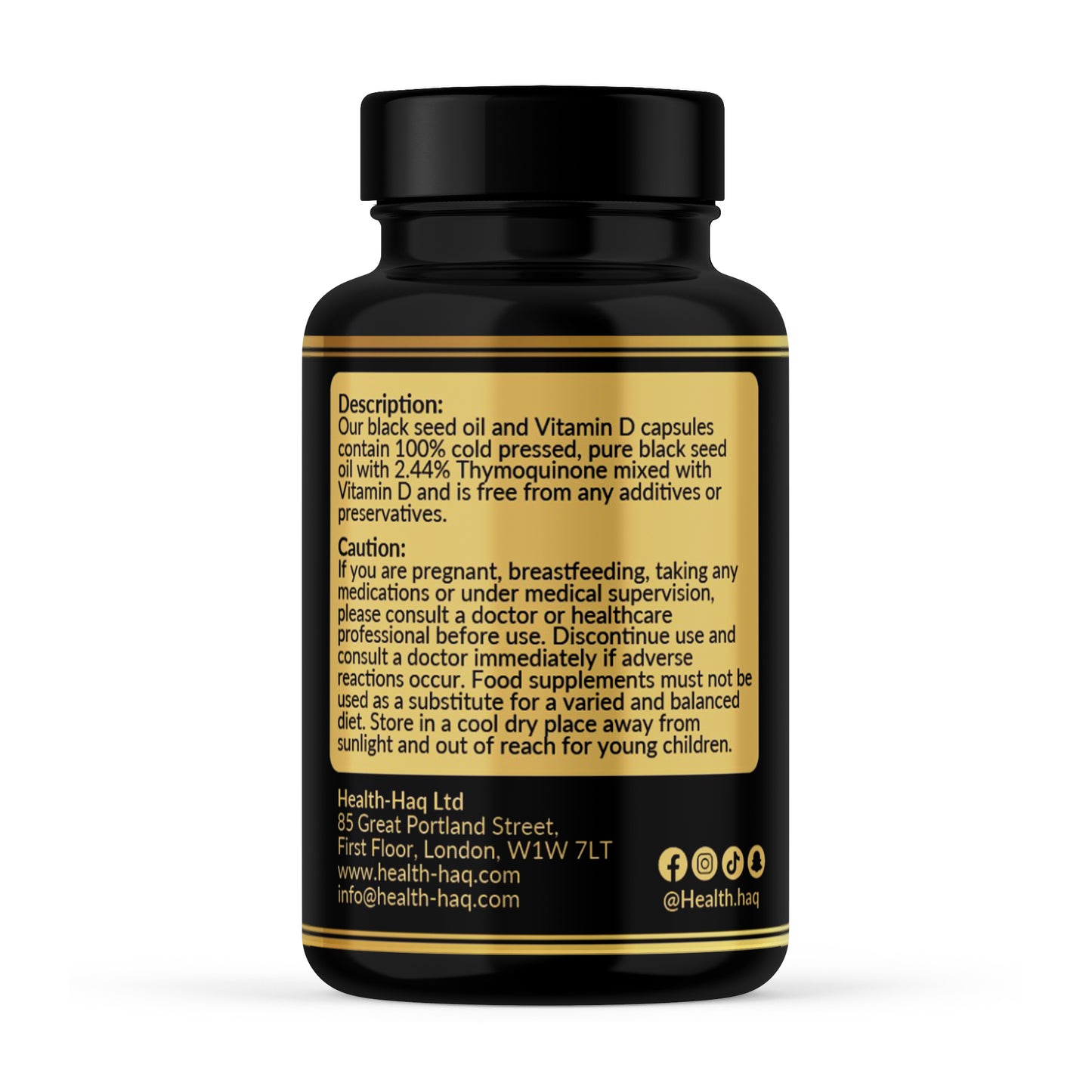 Premium Black Seed Oil & Vitamin D Softgels