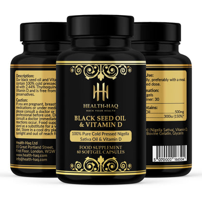 Premium Black Seed Oil & Vitamin D Softgels
